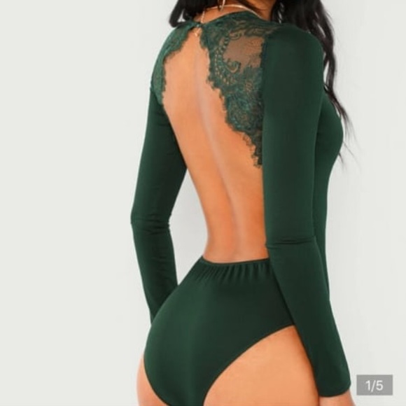 SHEIN Tops - NWOT lace skinny bodysuit